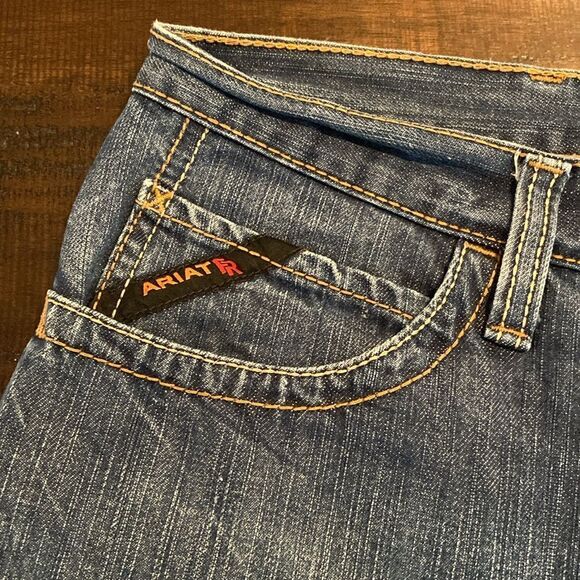Men’s Ariat Work Cat 2 FR Low rise M4 Boot Denim Jeans size 44x34 - Picture 9 of 12